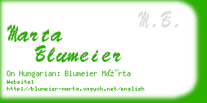 marta blumeier business card